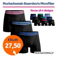 Muchachomalo Boxershorts Microfiber 3-pack Black/Black/Black-M