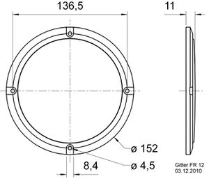 Visaton 2062 Luidsprekerbeschermrooster (Ø) 150 mm