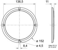 Visaton 2062 Luidsprekerbeschermrooster (Ø) 150 mm - thumbnail