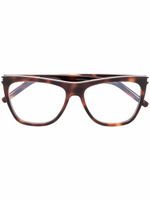 Saint Laurent Eyewear lunettes de vue à monture d'inspiration wayfarer - Marron - thumbnail