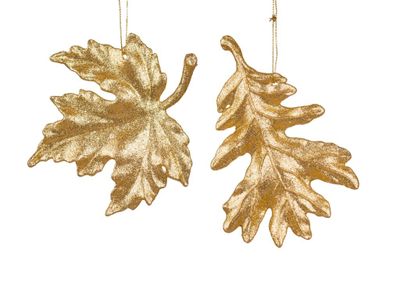 Orn.plc blad goud l8cm - Kurt s adler