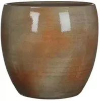 Mica Decorations lester ronde pot donkergrijs maat in cm: 31 x 33