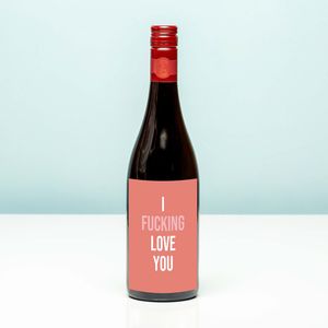 Wijnfles I fucking love you - Rood (Merlot)