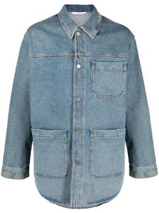 Valentino Garavani chemise en jean à détail VLogo - Bleu