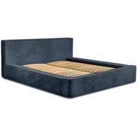 Trae Mobler Harmon 140x200 cm Gestoffeerd Bed Navy Blauw