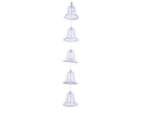 Bel glas guirlande 5 bellen - Everlands