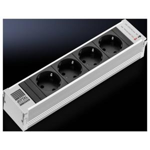 Rittal DK 7856.100 power uitbreiding 4 AC-uitgang(en) Binnen Aluminium, Zwart