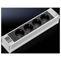 Rittal DK 7856.100 power uitbreiding 4 AC-uitgang(en) Binnen Aluminium, Zwart - thumbnail