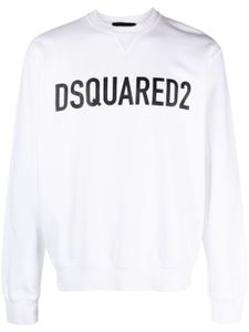 DSQUARED2 sweat en coton à logo imprimé - Blanc