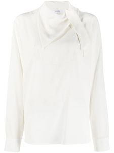 Filippa K blouse en soie à détail de foulard - Blanc