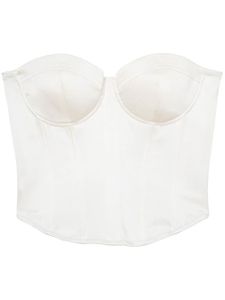 Fleur Du Mal bustier en soie à encolure cœur - Blanc