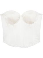 Fleur Du Mal bustier en soie à encolure cœur - Blanc