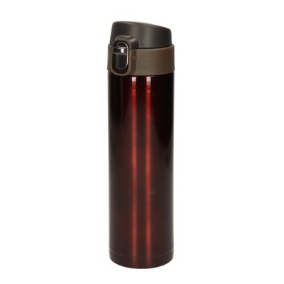 RVS thermosfles - isoleerfles - voor onderweg - 450 ml - bruin - Thermoflessen