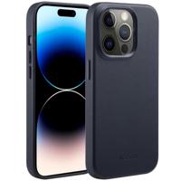 Accezz MagSafe Leather Backcover iPhone 14 Pro Telefoonhoesje Zwart
