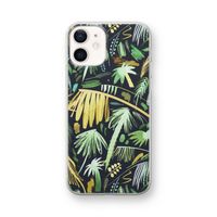 Tropical Palms Dark: iPhone 12 mini Transparant Hoesje
