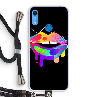 Lip Palette: Huawei Y6s Transparant Hoesje met koord