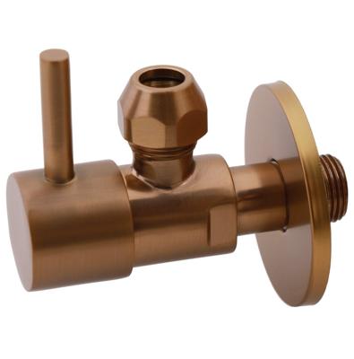 Hoekstopkraan Xellanz Minimal | 3/8"x3/8" of knel 10 mm | Geborsteld brons koper PVD