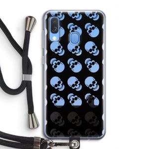 Musketon Skulls: Samsung Galaxy A40 Transparant Hoesje met koord