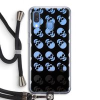 Musketon Skulls: Samsung Galaxy A40 Transparant Hoesje met koord