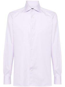 Zegna chemise en popeline à col pointu - Violet