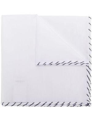 Brunello Cucinelli stitched pocket square - Blanc