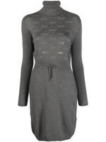 LIU JO robe en maille à logo métallisé - Gris