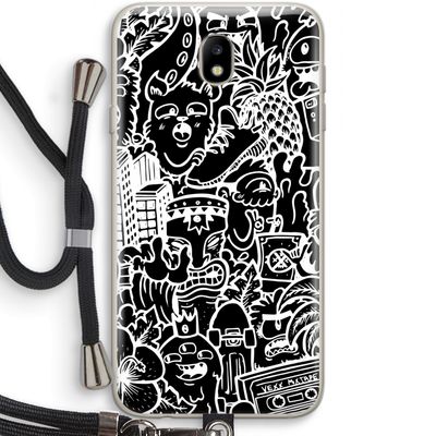 Vexx Black Mixtape: Samsung Galaxy J7 (2017) Transparant Hoesje met koord