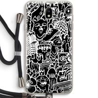 Vexx Black Mixtape: Samsung Galaxy J7 (2017) Transparant Hoesje met koord