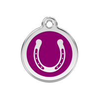 Horse Shoe Purple roestvrijstalen hondenpenning medium/gemiddeld dia. 3 cm - Reddingo Horse Shoe Purple roestvrijstalen hondenpenning medium/gemiddeld dia. 3 cm - Reddingo