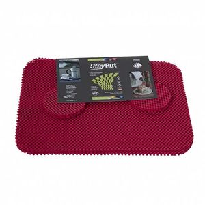 StayPut Antislip placemat en onderzetter set rood