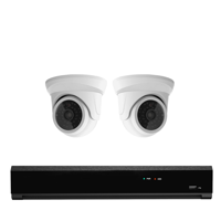 2x Professionele 4K Ultra HD IP Dome Bewakingscamera Set - POE NVR Recorder - 8 Kanaals - Nachtzicht & 1TB Opslag