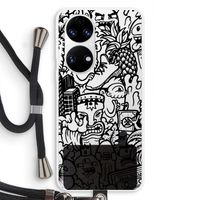 Vexx Black Mixtape: Huawei P50 Transparant Hoesje met koord