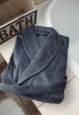 Badjas Royal antraciet / Heren badjas - dames badjas - XXXL