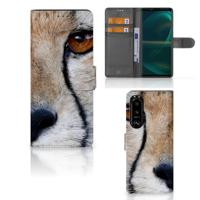 Sony Xperia 5III | Telefoonhoesje | Met pasjeshouder | Cheetah