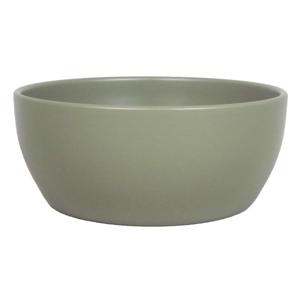 Bloempot schaal - dennen groen mat - H9,5 x D22,5 cm - keramiek - voor kamerplant