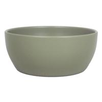 Bloempot schaal - dennen groen mat - H9,5 x D22,5 cm - keramiek - voor kamerplant