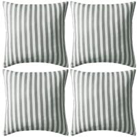 VidaXL Buitenkussens 45x45 cm gestreept grijs 4 st VidaXL Buitenkussens 45x45 cm gestreept grijs 4 st