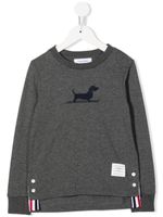 Thom Browne Kids t-shirt en coton à manches longues - Gris Thom Browne Kids t-shirt en coton à manches longues - Gris