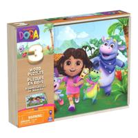 Dora 3in1 Houten Puzzel 3x24 Stukjes