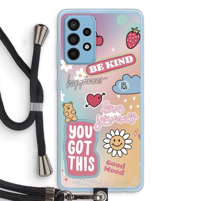 Positivity: Samsung Galaxy A52 Transparant Hoesje met koord