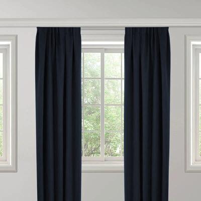Gordijnen Verduisterend & Isolerend - Haken - Navy 250x150 Cm - - Dekbed-Discounter.nl
