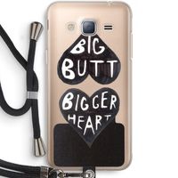 Big butt bigger heart: Samsung Galaxy J3 (2016) Transparant Hoesje met koord