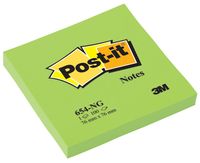 Post-it Notes, 100 vel, ft 76 x 76 mm, neongreon Post-it Notes, 100 vel, ft 76 x 76 mm, neongreon