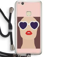 Red lips: Huawei Ascend P10 Lite Transparant Hoesje met koord