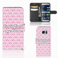Samsung Galaxy S7 Portemonnee Hoesje Flowers Pink DTMP