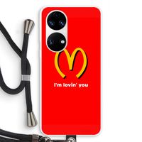 I'm lovin' you: Huawei P50 Transparant Hoesje met koord