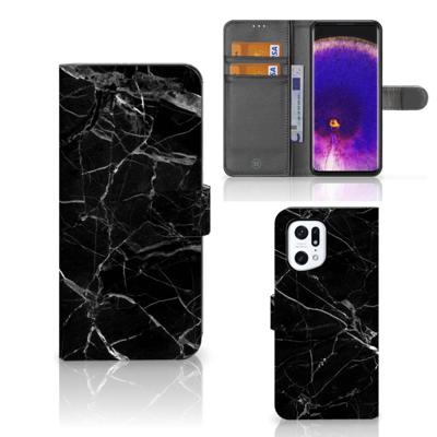 OPPO Find X5 Pro | Bookcase | Marmer Zwart - Origineel Cadeau Vader