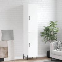 Hoge kast 34,5x34x180 cm bewerkt hout wit