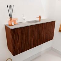 Toiletmeubel Mondiaz Joya Dlux | 90 cm | Meubelkleur Ruby | Faye wastafel Glace Wasbak Midden | 1 kraangat