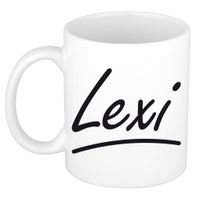 Naam cadeau mok / beker Lexi met sierlijke letters 300 ml